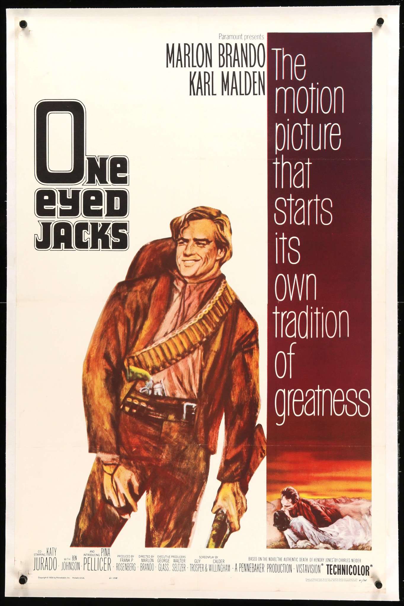 One Eyed Jacks (1961) original movie poster for sale at Original Film Art - Vintage Movie Posters