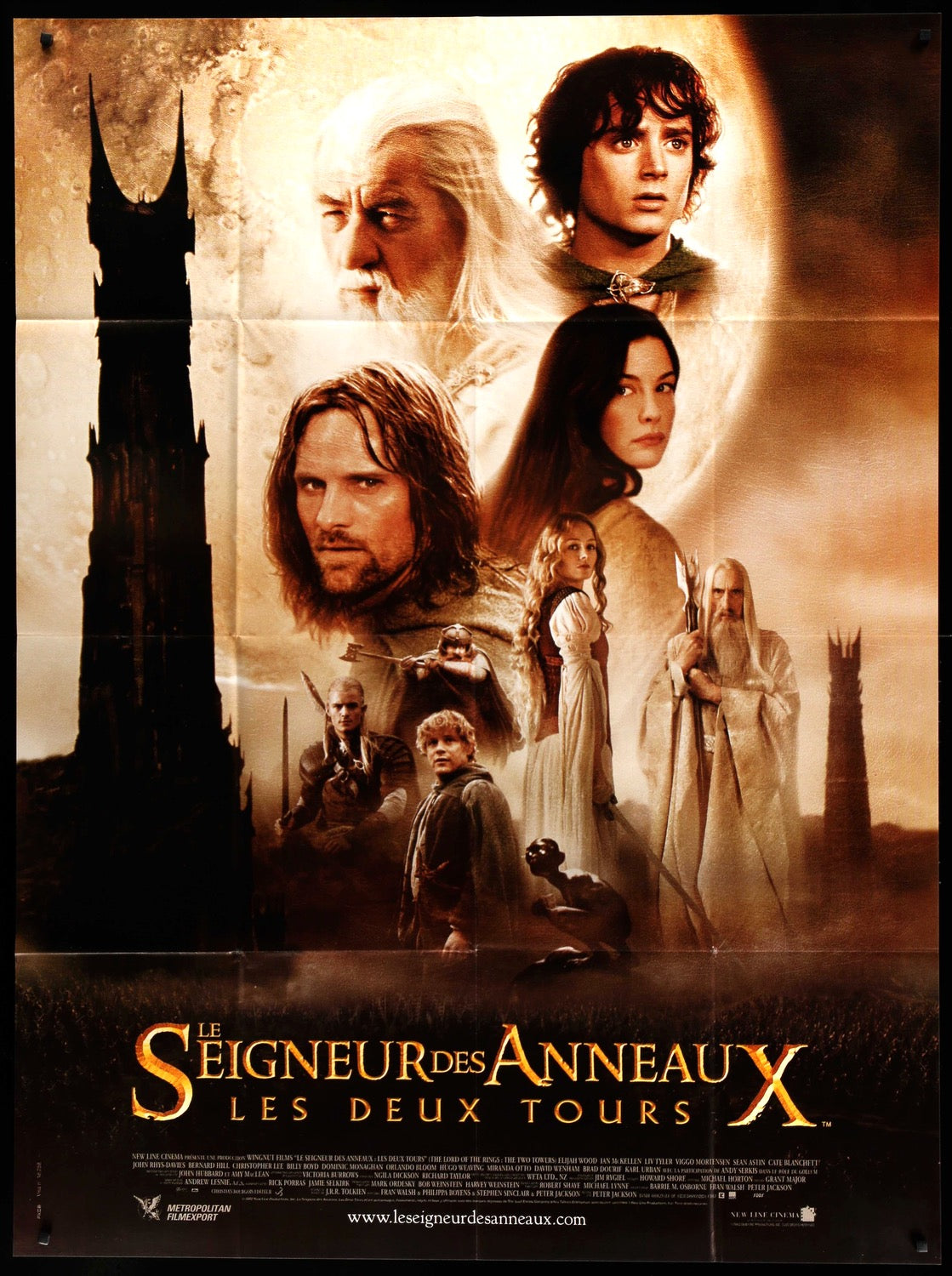 temperatuur Een computer gebruiken diepvries The Lord of the Rings: The Two Towers (2002) French Movie Poster - Original  Film Art - Vintage Movie Posters