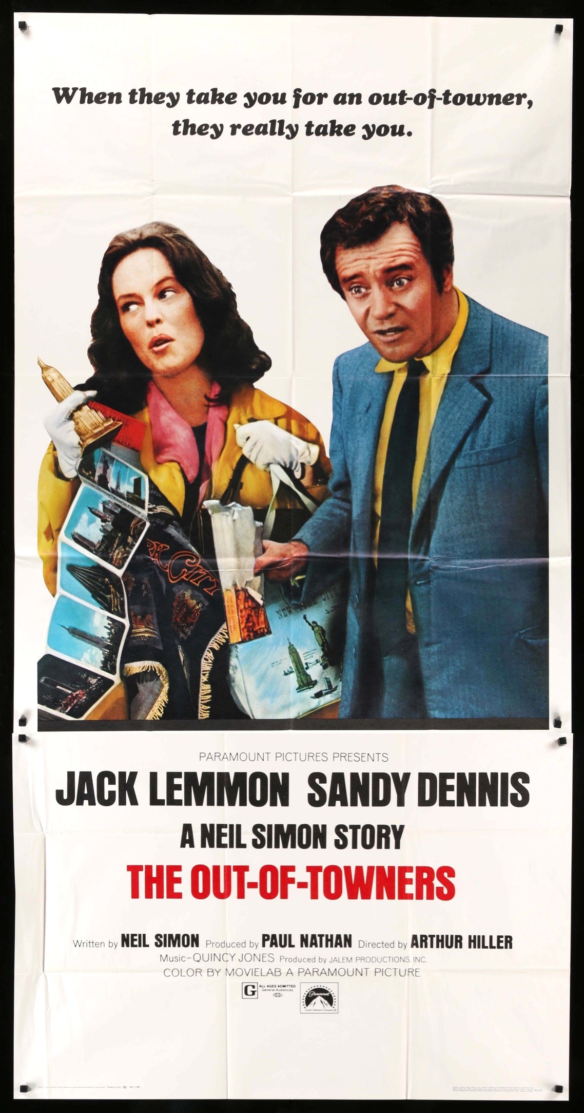 Out-of-Towners (1970) original movie poster for sale at Original Film Art - Vintage Movie Posters