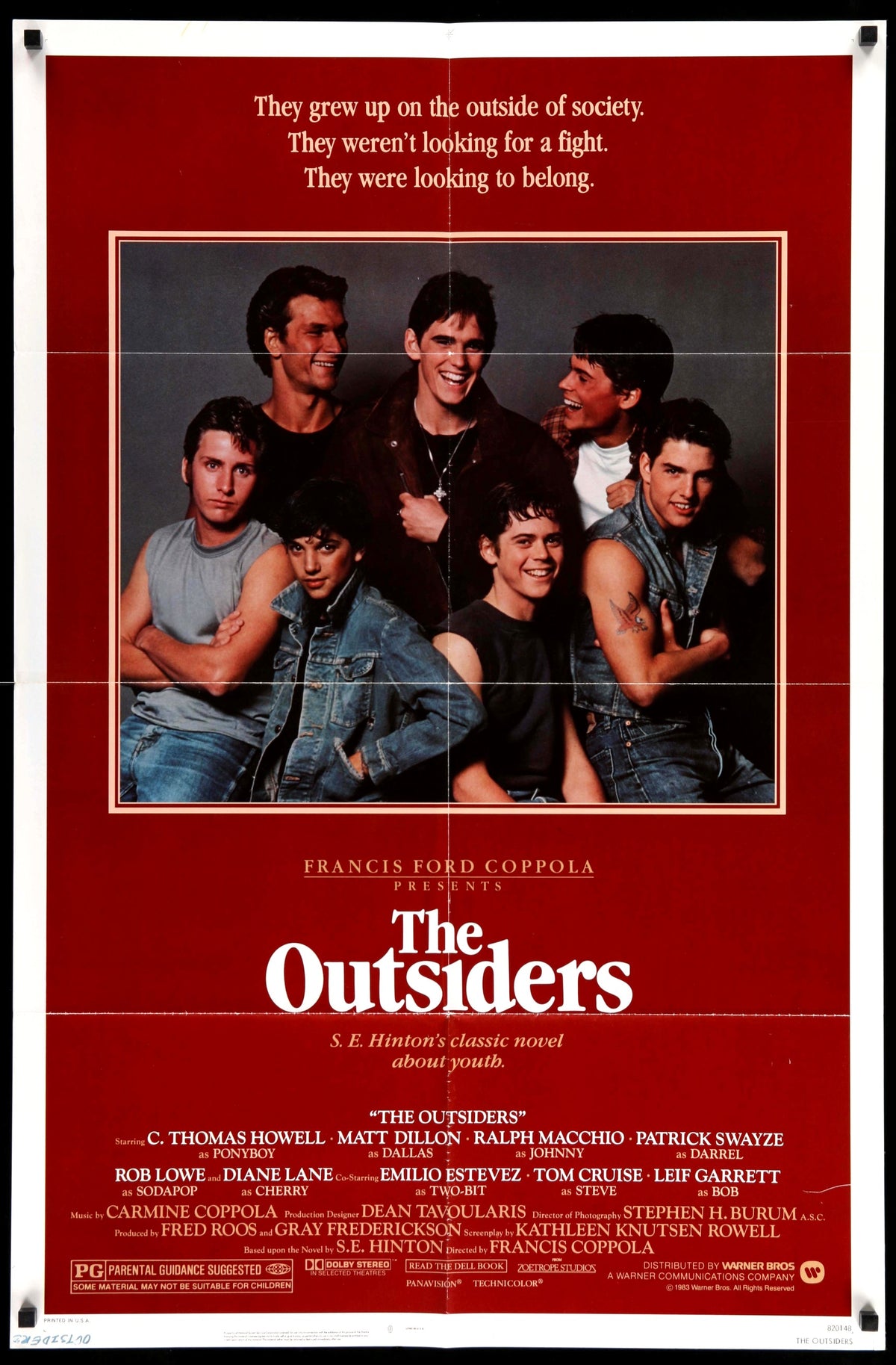 Outsiders (1983) original movie poster for sale at Original Film Art - Vintage Movie Posters