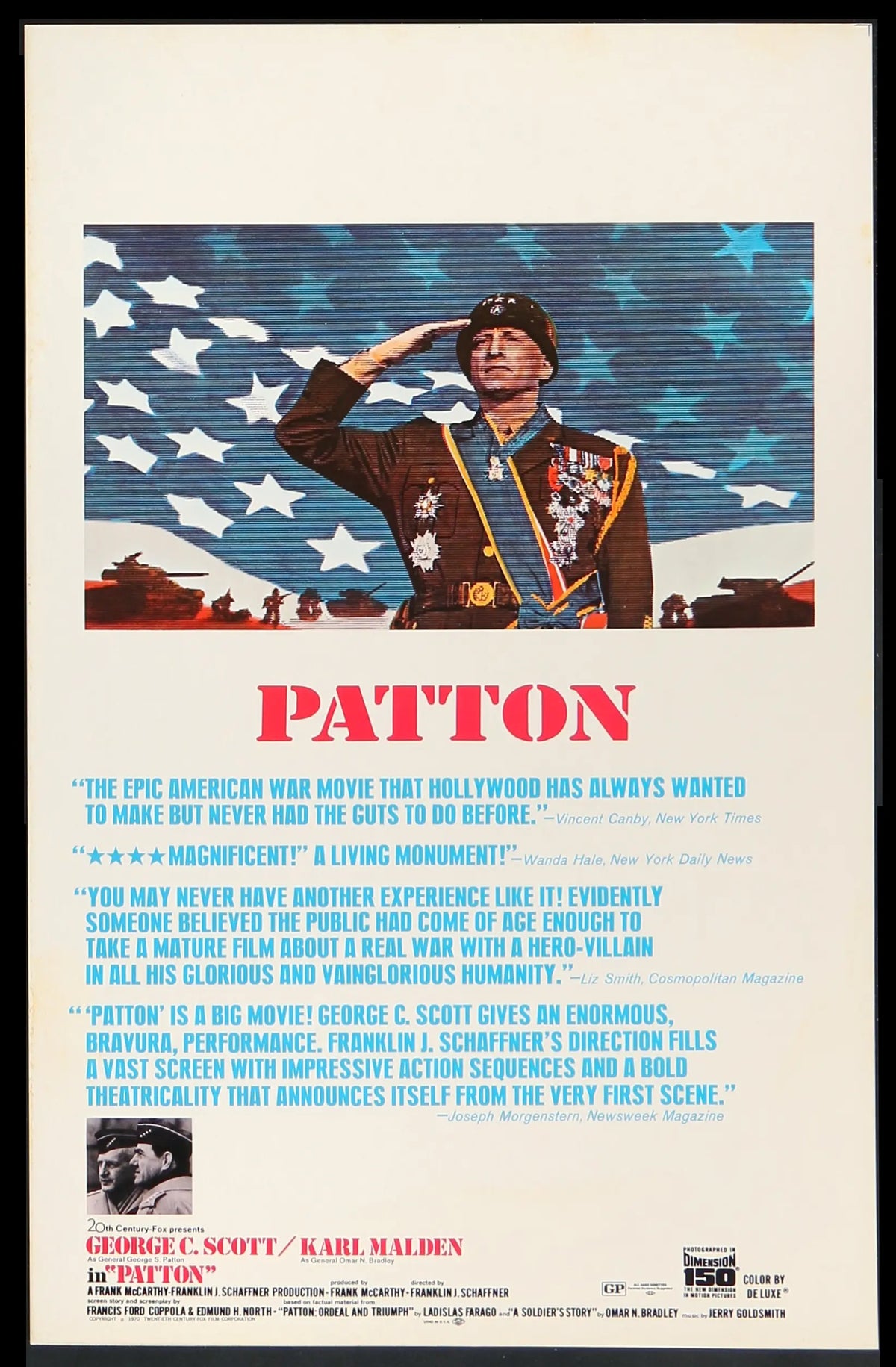 Patton (1970) original movie poster for sale at Original Film Art