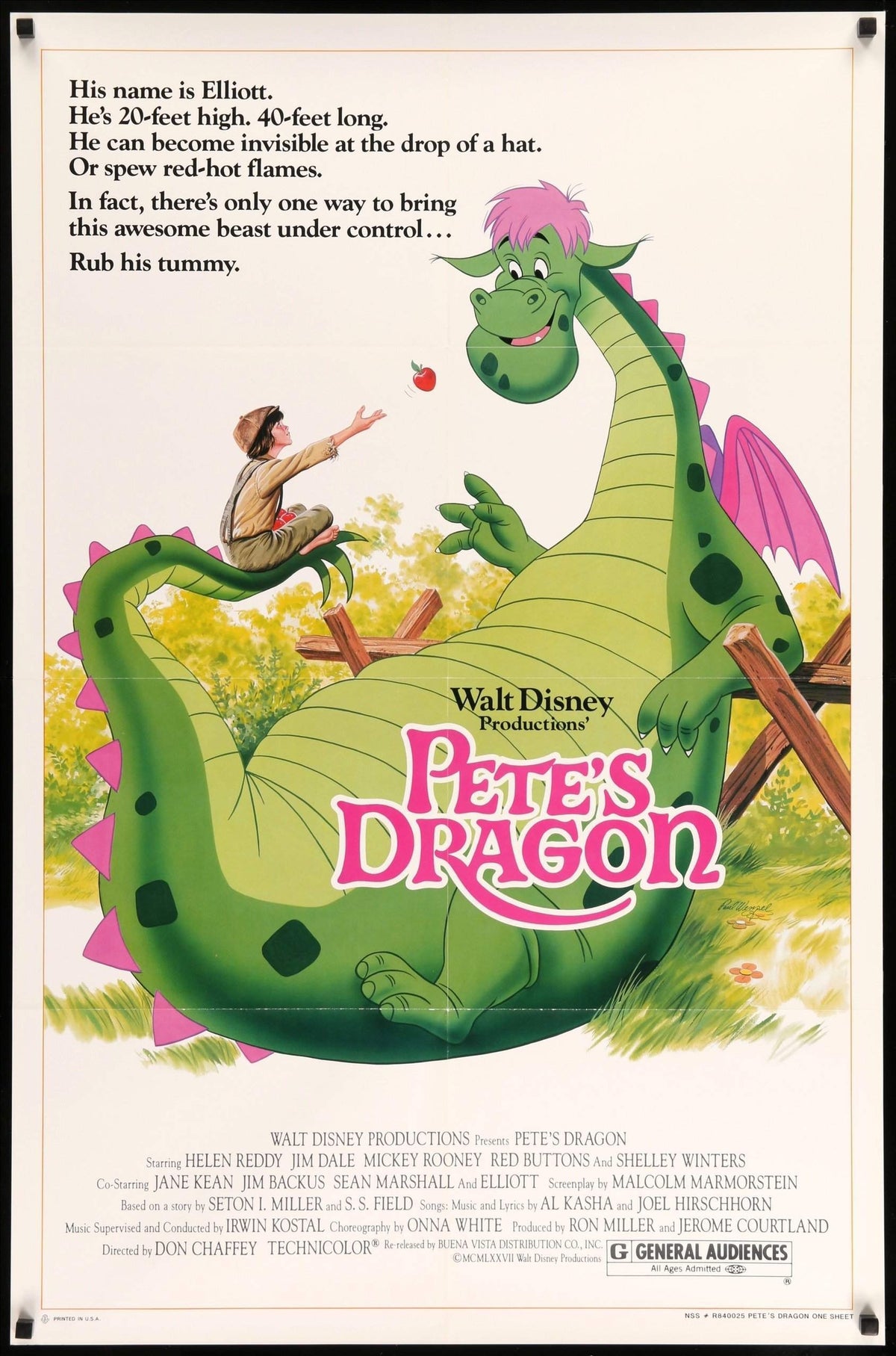 Petes Dragon 1977 Original R1984 One Sheet Movie Poster Original