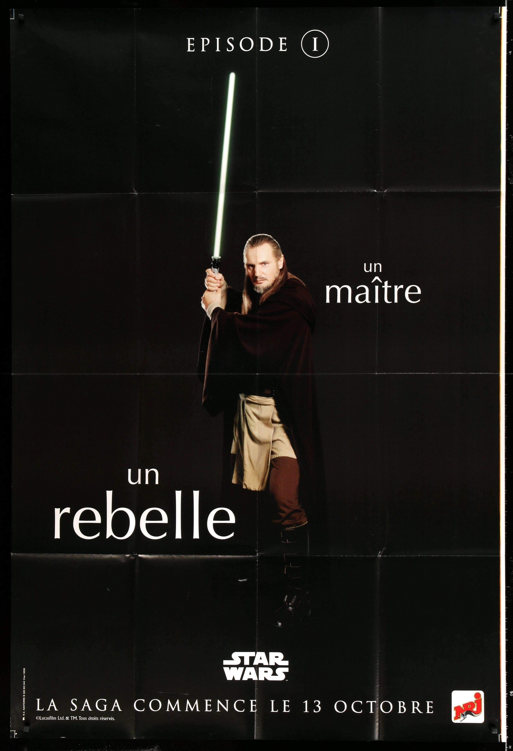 Star Wars: The Phantom Menace (1999) Original French Movie Poster