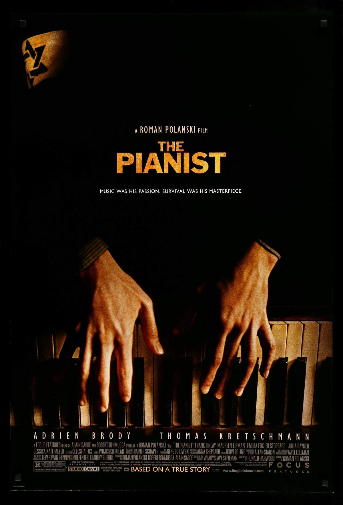 Pianist (2002) original movie poster for sale at Original Film Art - Vintage Movie Posters