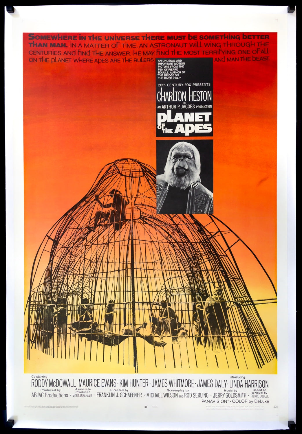 Planet of the Apes (1968) Original One-Sheet Movie Poster - Original Film  Art - Vintage Movie Posters