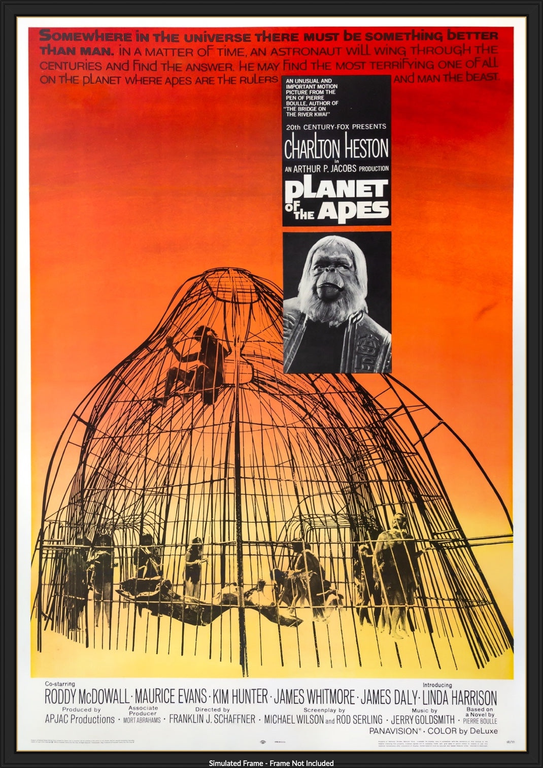 Planet of the Apes (1968) Original One-Sheet Movie Poster - Original Film Art - Vintage Movie Posters