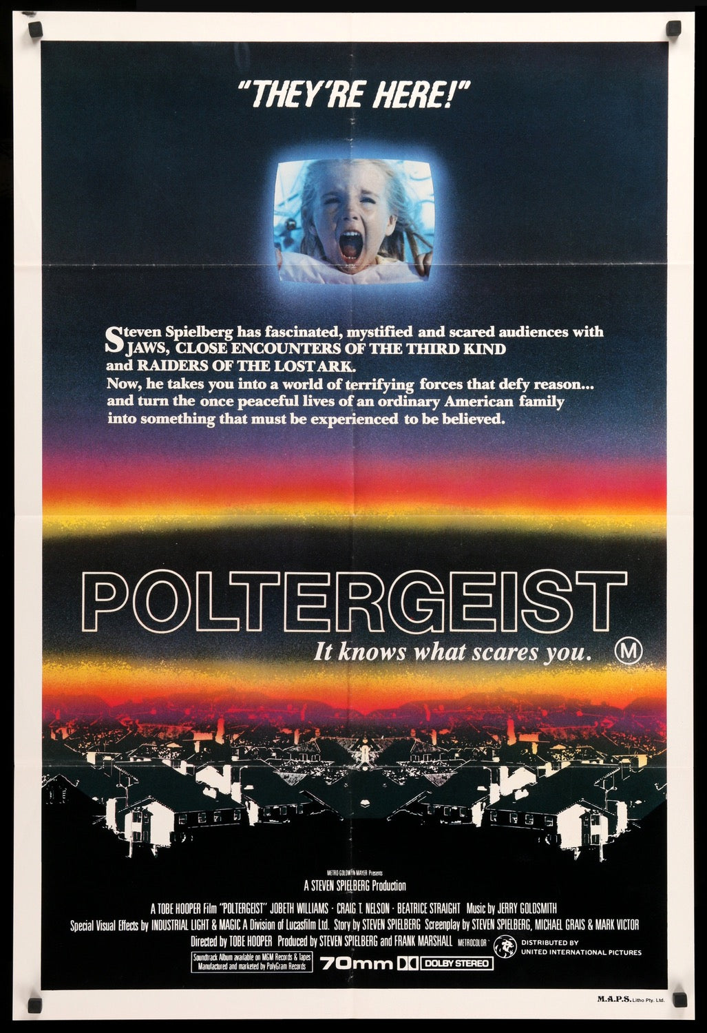 Poltergeist (1982) original movie poster for sale at Original Film Art - Vintage Movie Posters