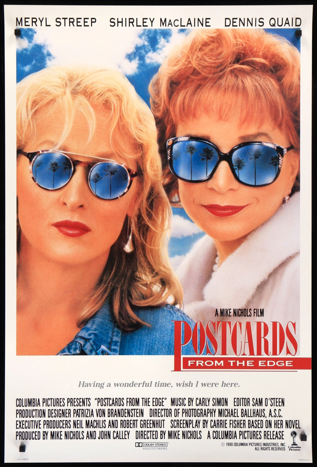 Postcards from the Edge (1990) original movie poster for sale at Original Film Art - Vintage Movie Posters