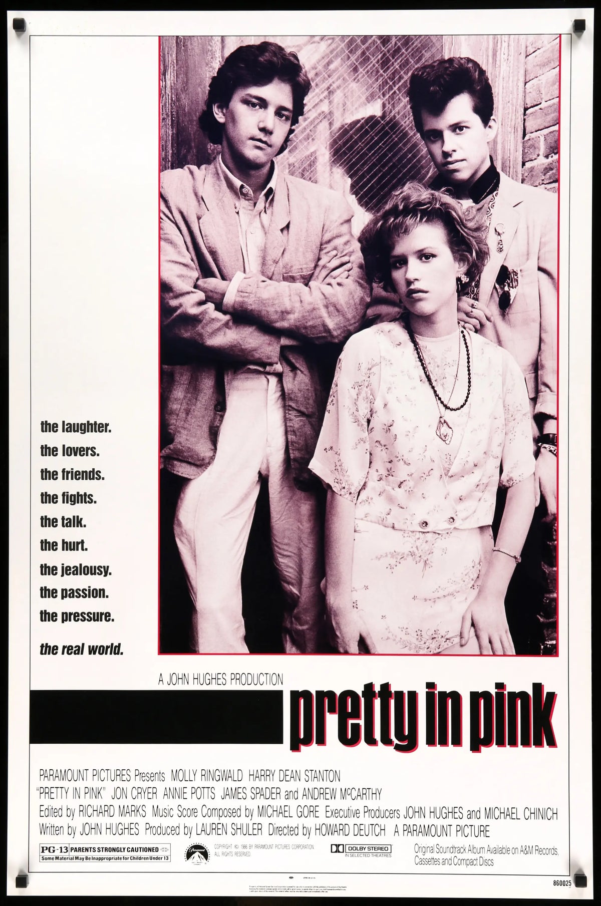 Pretty in Pink (1986) original movie poster for sale at Original Film Art - Vintage Movie Posters
