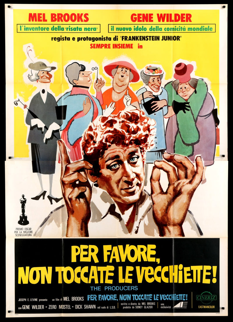 The Producers (1967) Original R75 Italian 4Fogli Movie Poster