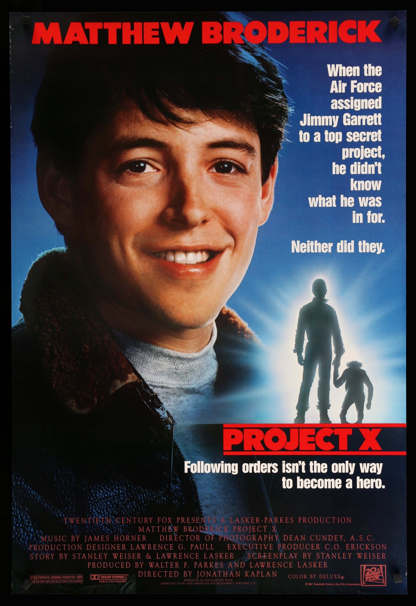 Project X (1987) original movie poster for sale at Original Film Art