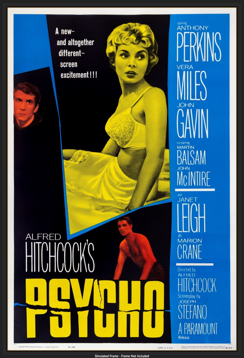 Psycho (1960) Original One-Sheet Movie Poster - Original Film Art - Vintage  Movie Posters