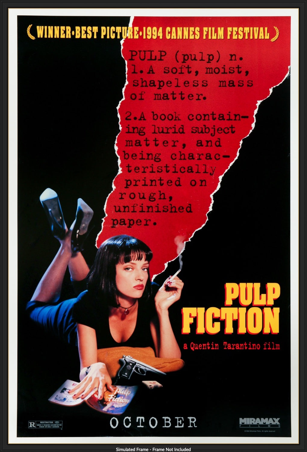 Pulp Fiction (1994) Original Teaser One-Sheet Movie Poster