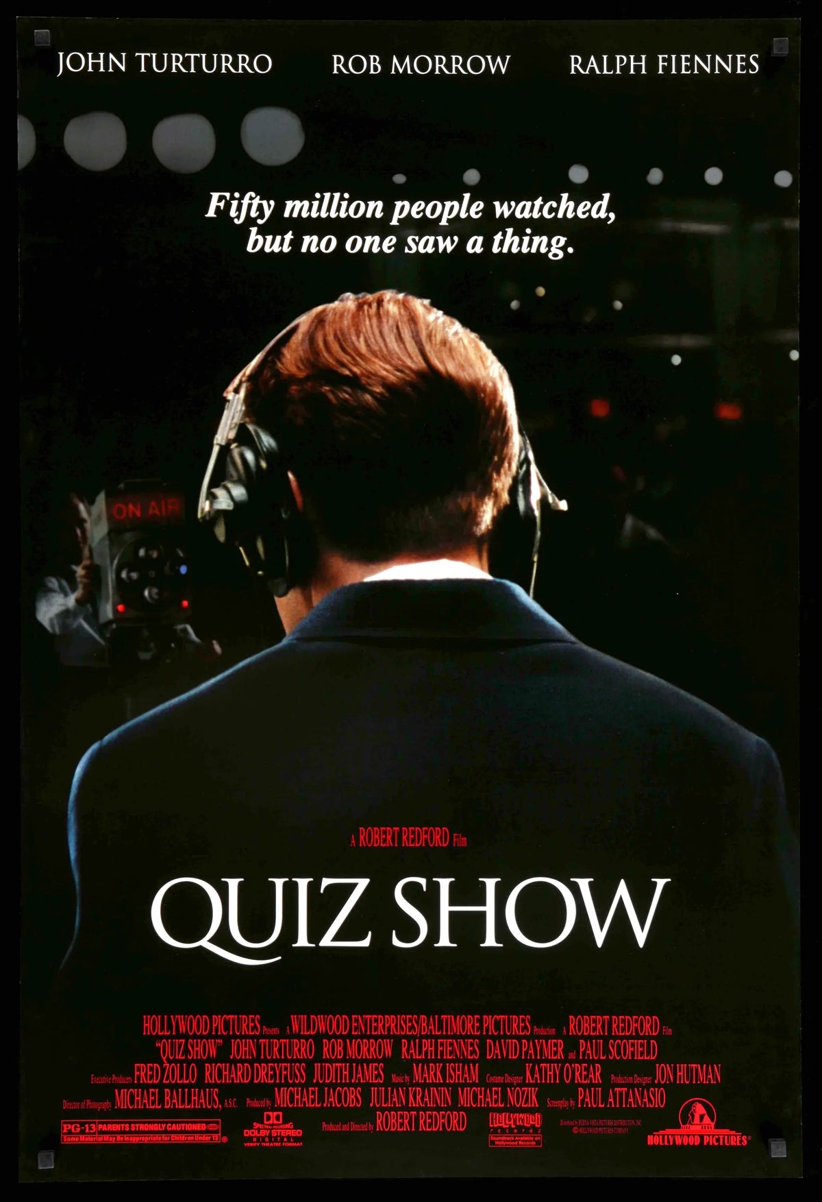 Quiz Show (1994) original movie poster for sale at Original Film Art - Vintage Movie Posters