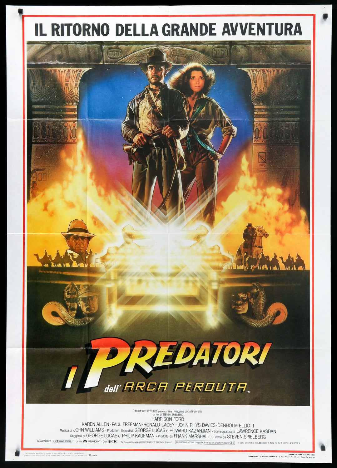 Raiders of the Lost Ark (1981) original movie poster for sale at Original Film Art - Vintage Movie Posters