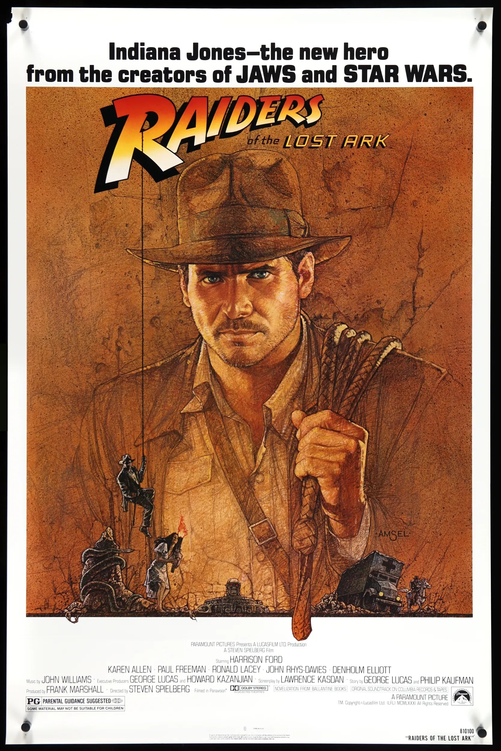 Raiders of the Lost Ark (1981) original movie poster for sale at Original Film Art