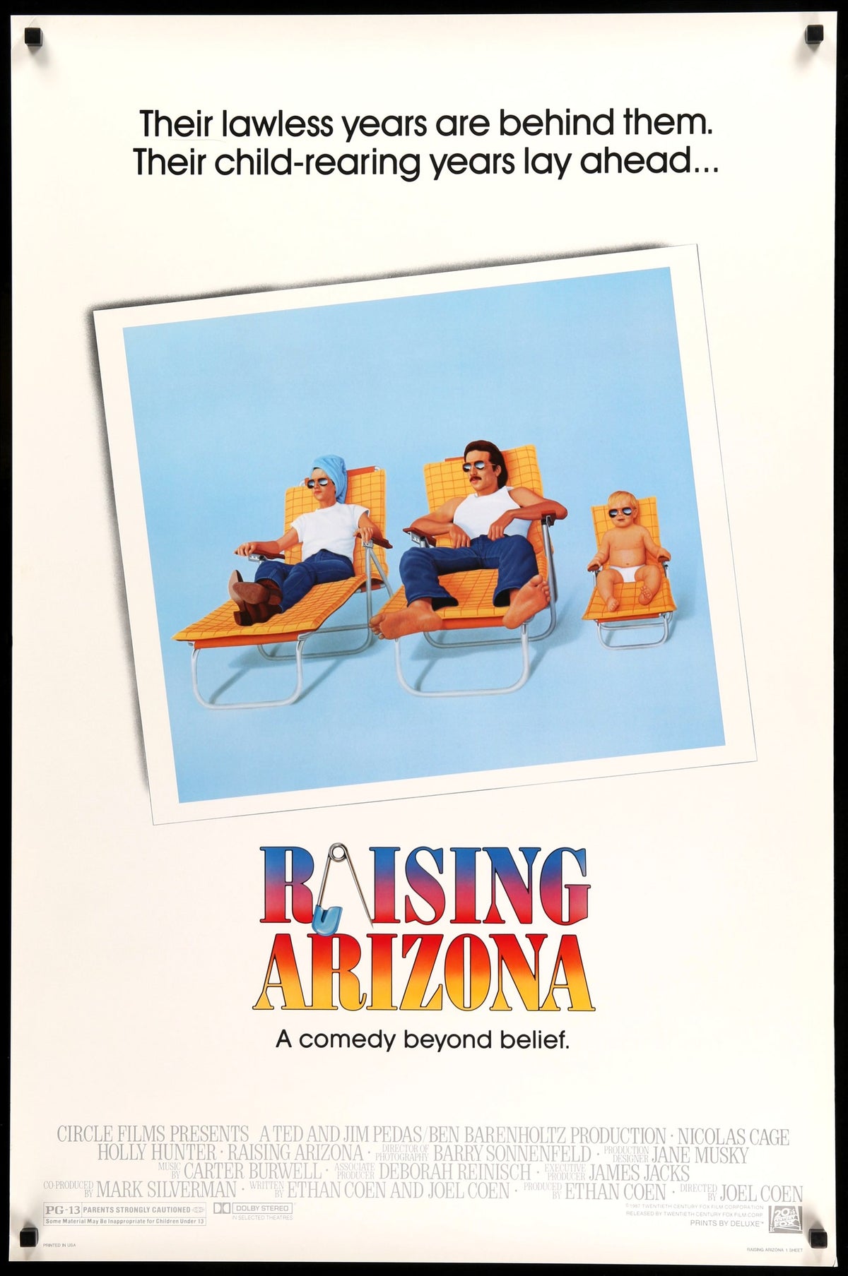 Raising Arizona (1987) original movie poster for sale at Original Film Art