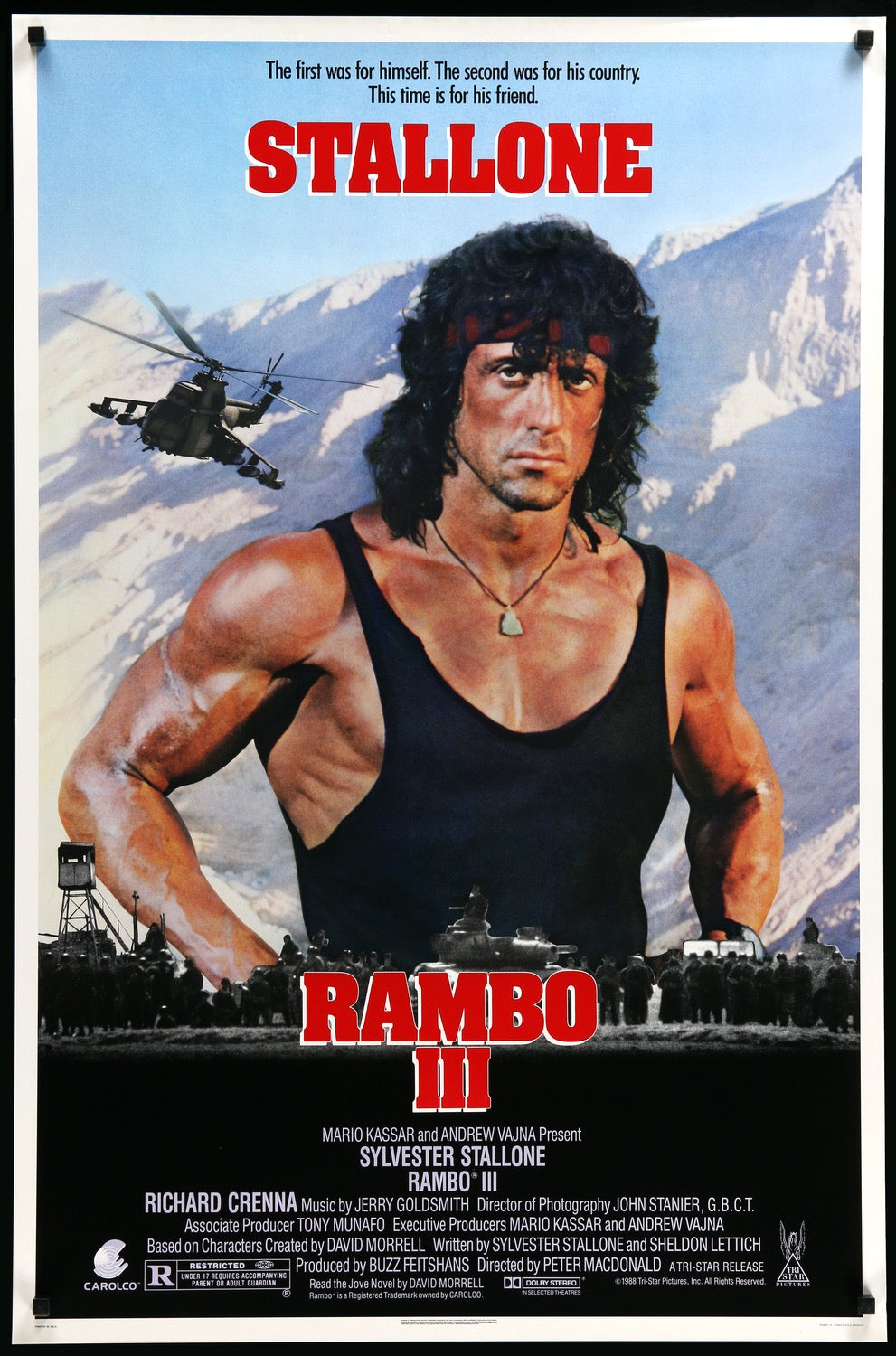Rambo III (1988) original movie poster for sale at Original Film Art