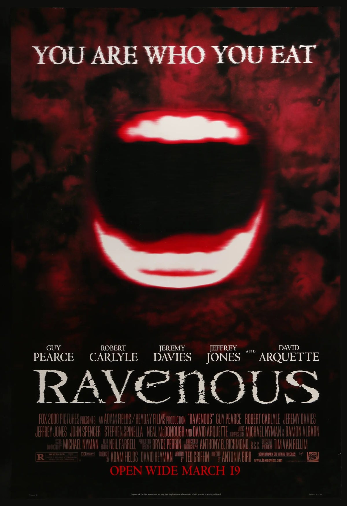 Ravenous (1999) original movie poster for sale at Original Film Art - Vintage Movie Posters