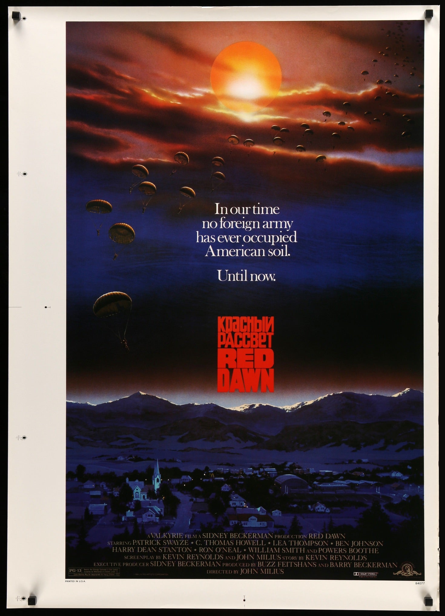 Red Dawn (1984) Original One-Sheet Movie Poster - Original Film