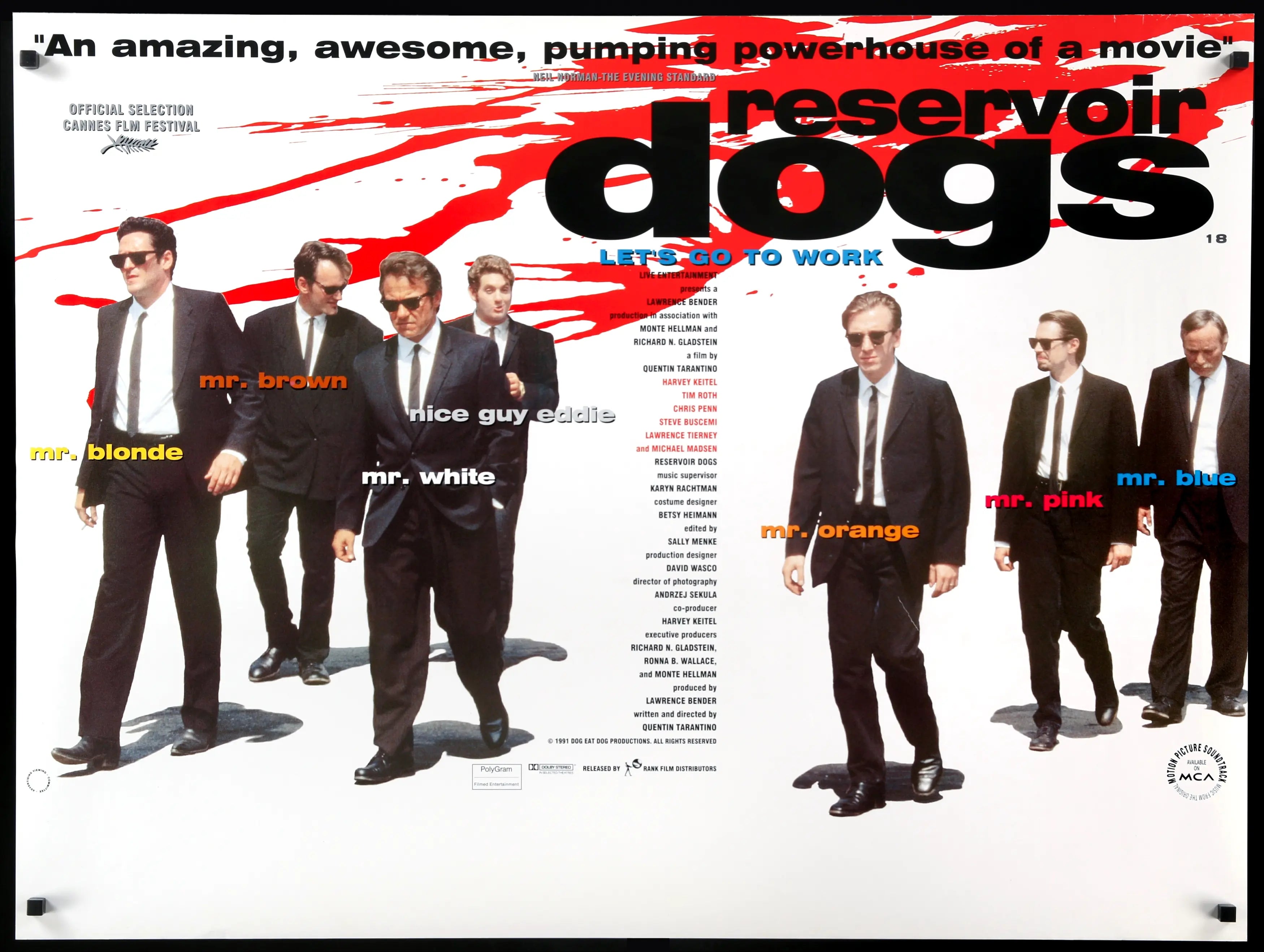 Reservoir Dogs (1992) Original British Quad Movie Poster Reservoir Dogs (1992) Original British Quad Movie Poster