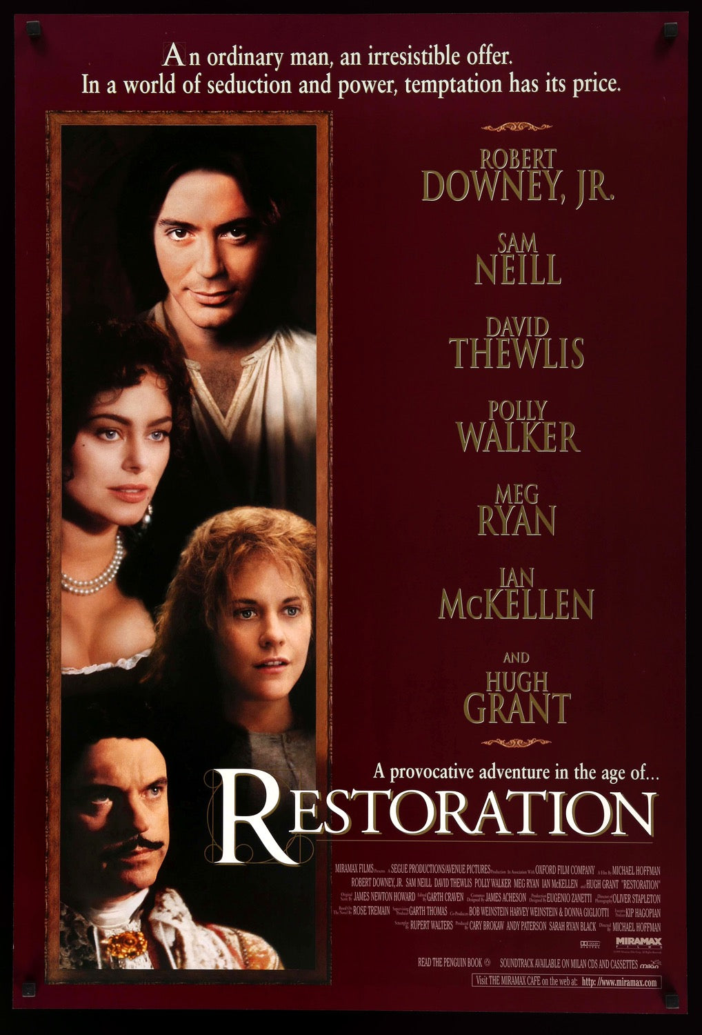 Restoration (1995) original movie poster for sale at Original Film Art - Vintage Movie Posters