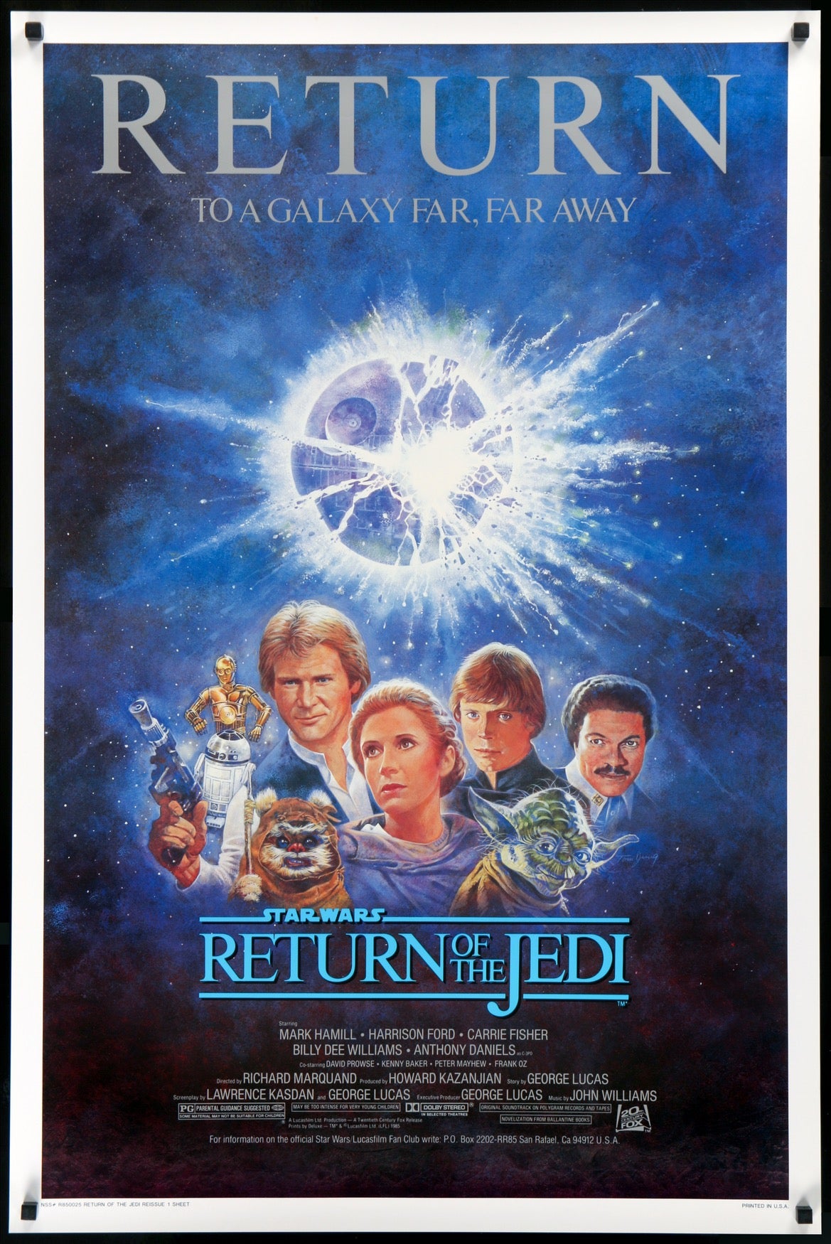 Return of the Jedi (1983) Original R1985 One-Sheet Movie Poster
