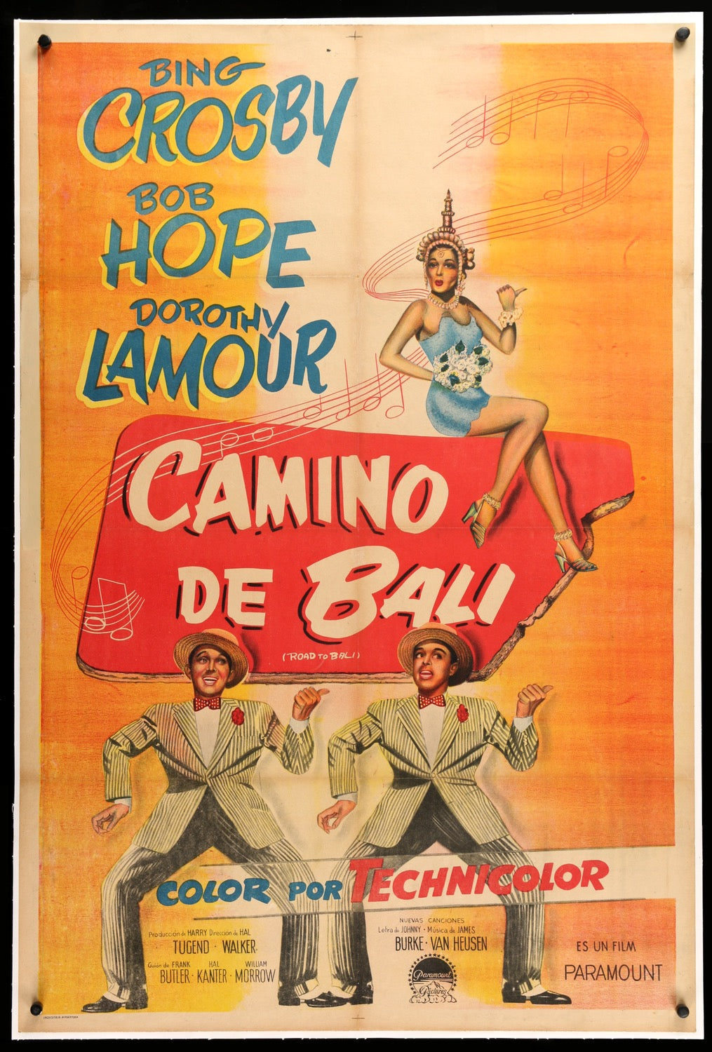 Road to Bali (1952) original movie poster for sale at Original Film Art