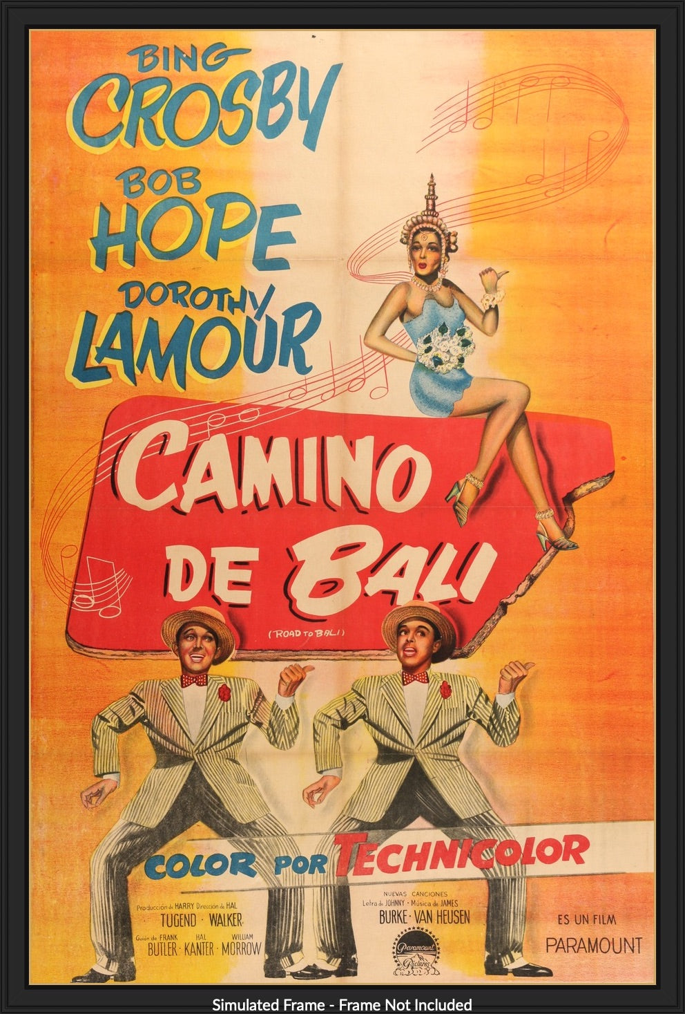 Road to Bali (1952) original movie poster for sale at Original Film Art