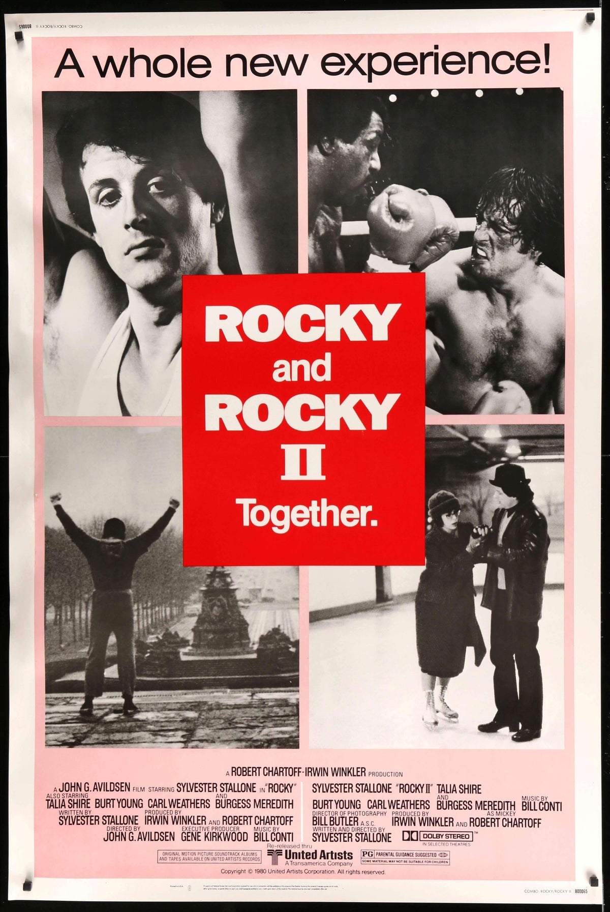 Rocky (1976) / Rocky II (1979) original movie poster for sale at Original Film Art