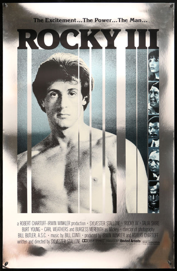 【最終価格】 ROCKY III 映画ポスター　オリジナルシルバーポスター rocky_iii_1982_foil_original_f