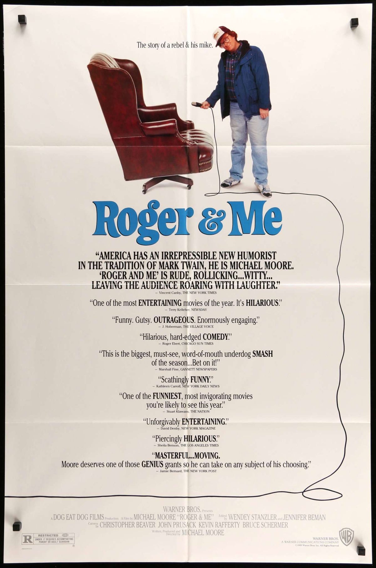 Roger &amp; Me (1989) original movie poster for sale at Original Film Art