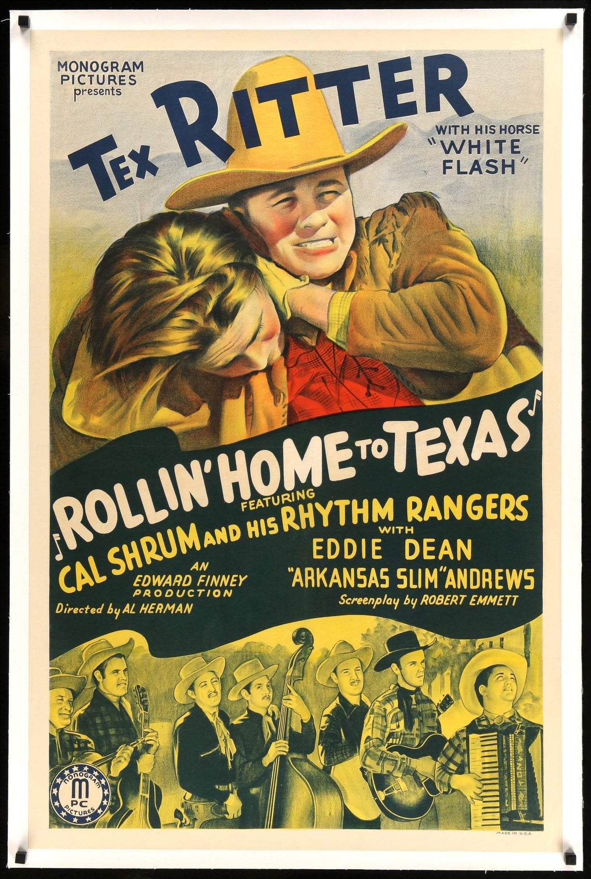 Rollin&#39; Home to Texas (1940) original movie poster for sale at Original Film Art