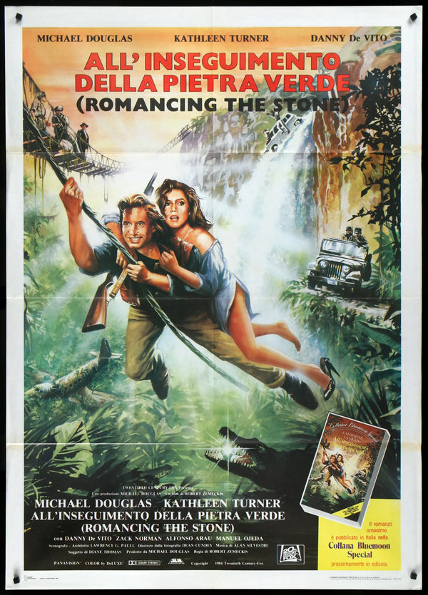 Romancing the Stone 1984 Original Italian 2 Fogli Movie Poster