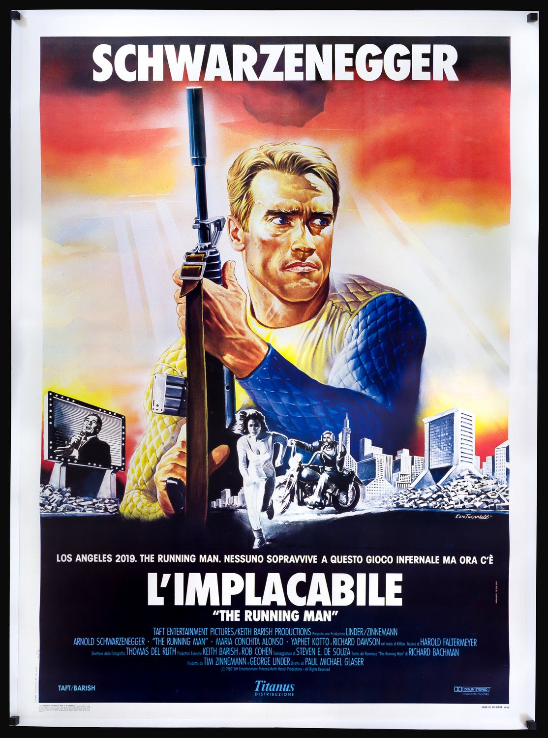 Running Man (1987) original movie poster for sale at Original Film Art - Vintage Movie Posters