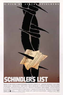 Schindler's List (1993) Original One-Sheet Movie Poster - Original Film ...