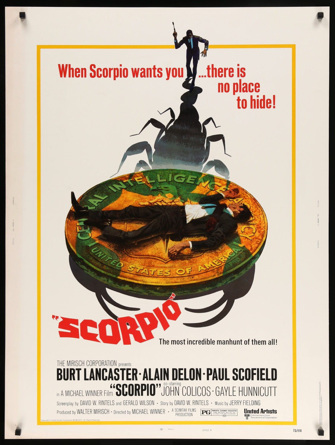 Scorpio (1973) original movie poster for sale at Original Film Art