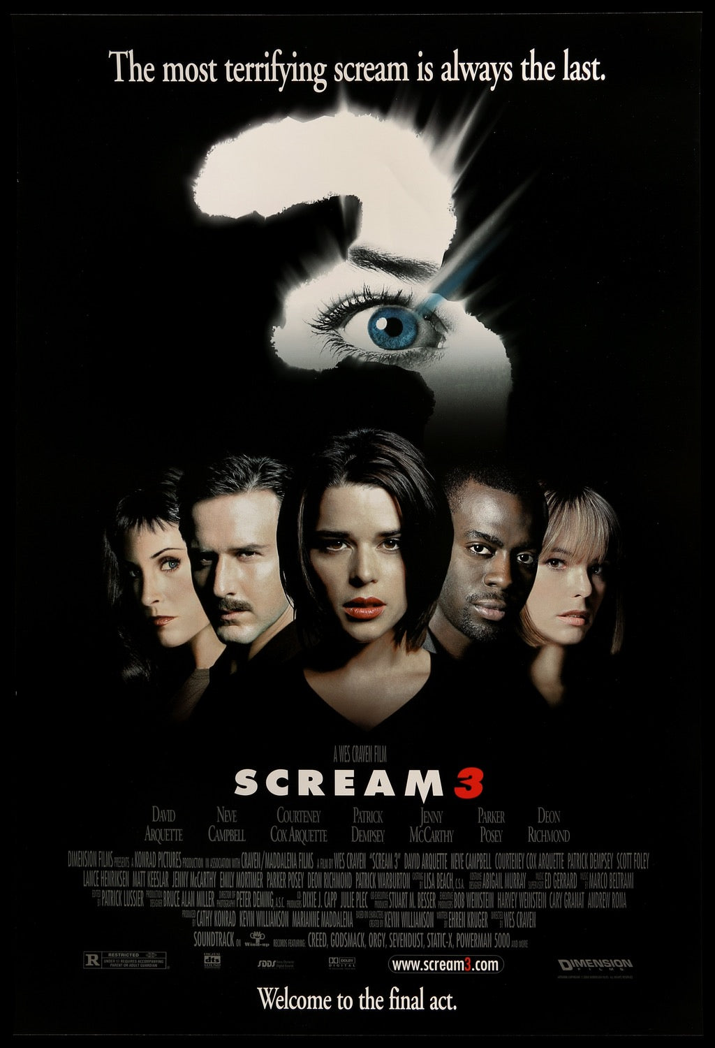 Scream 3 (2000) original movie poster for sale at Original Film Art