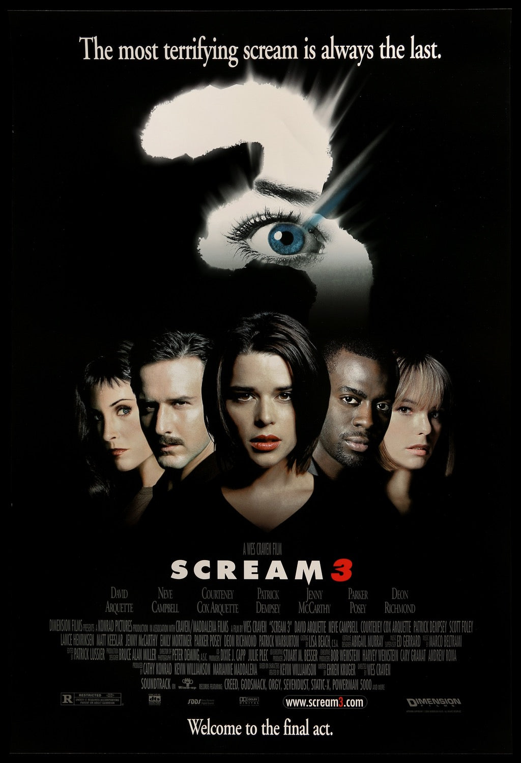 Scream 3 (2000) original movie poster for sale at Original Film Art - Vintage Movie Posters