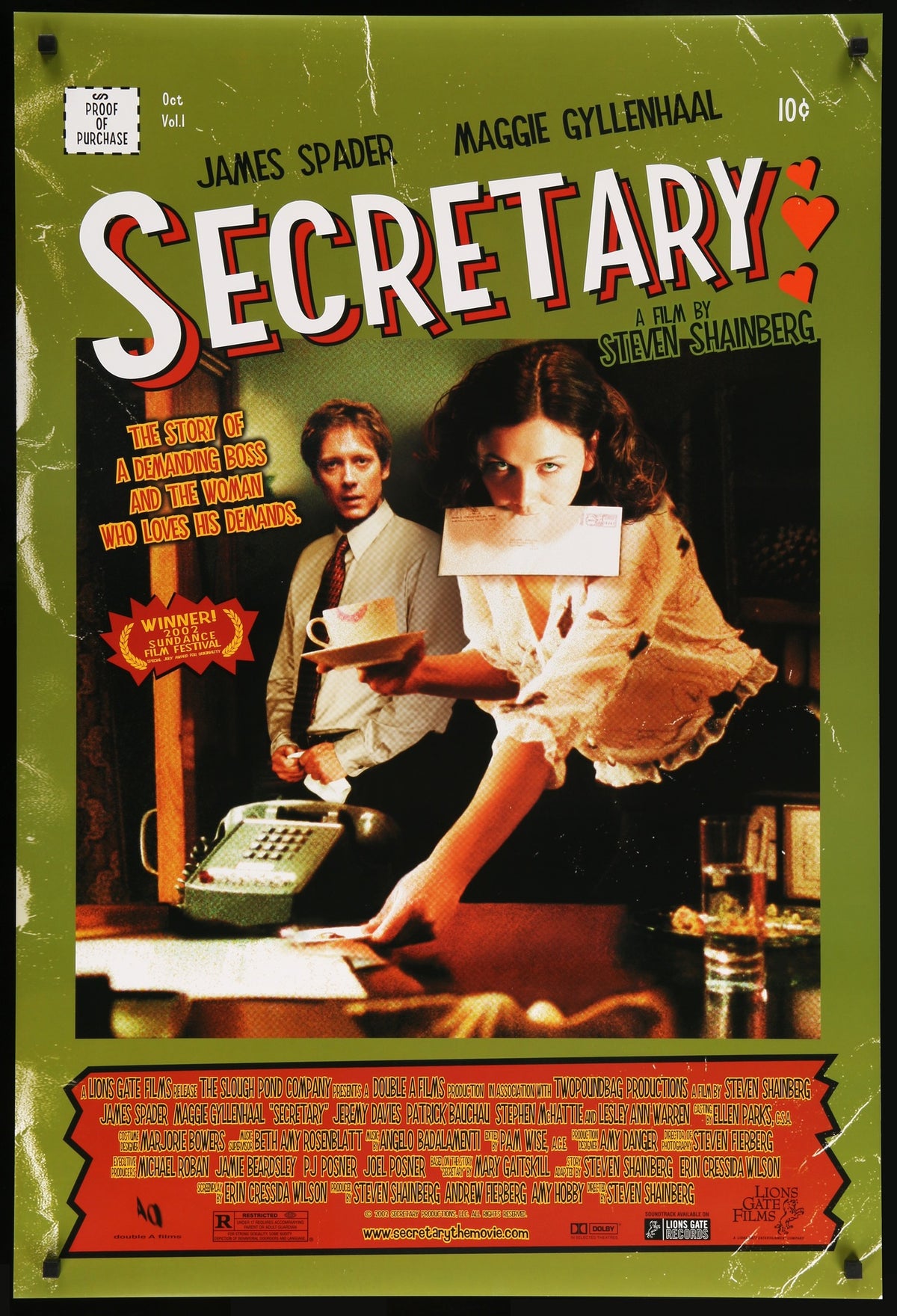 Secretary (2002) original movie poster for sale at Original Film Art - Vintage Movie Posters