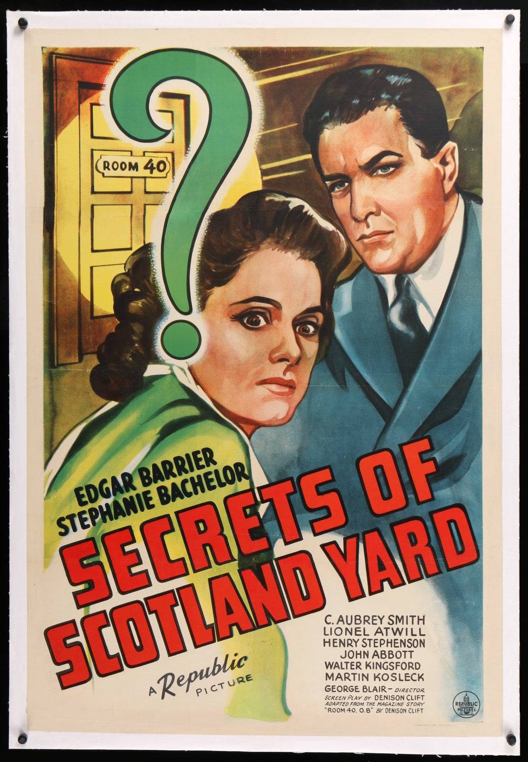 Secrets of Scotland Yard (1944) original movie poster for sale at Original Film Art
