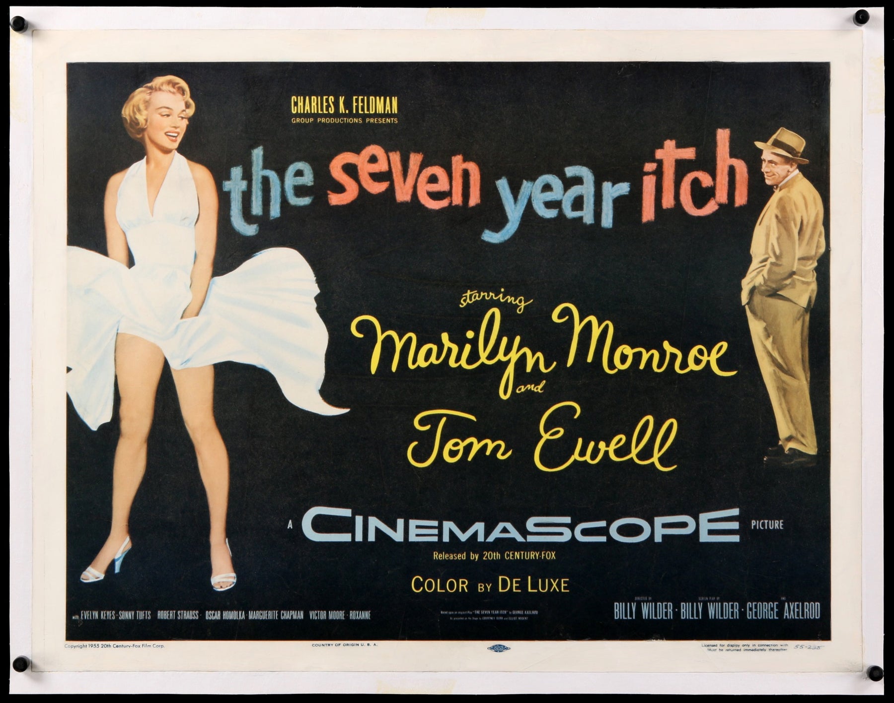 The Seven Year Itch (1955) Original Half Sheet Movie Poster - Original
