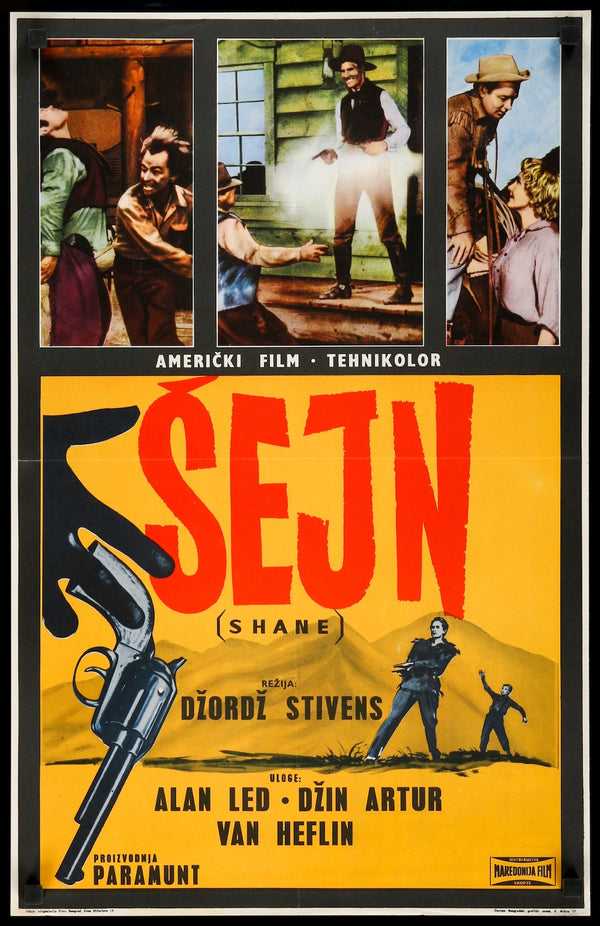 Shane (1953) Original Yugoslavian Movie Poster - Original Film Art
