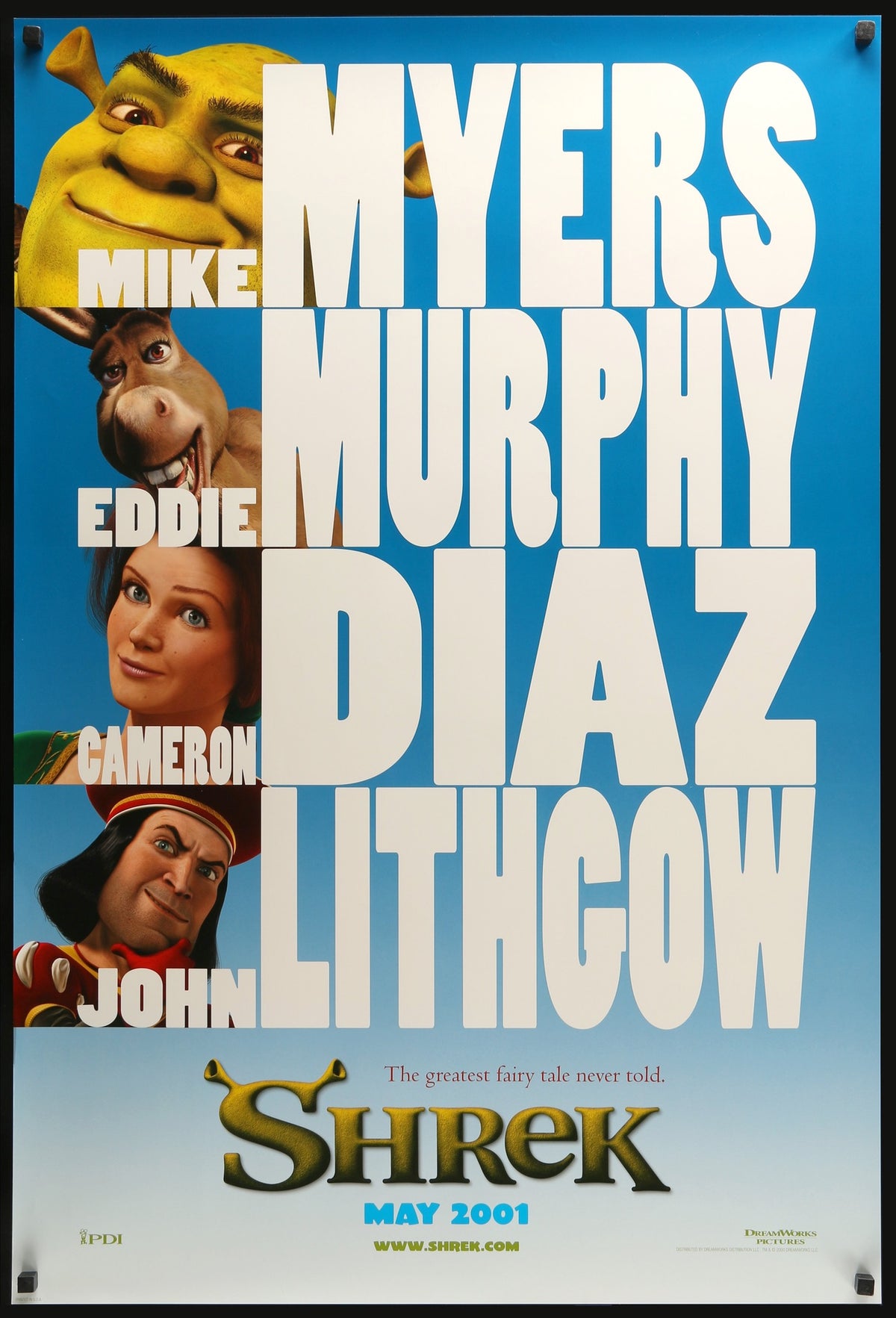 Shrek (2001) original movie poster for sale at Original Film Art - Vintage Movie Posters