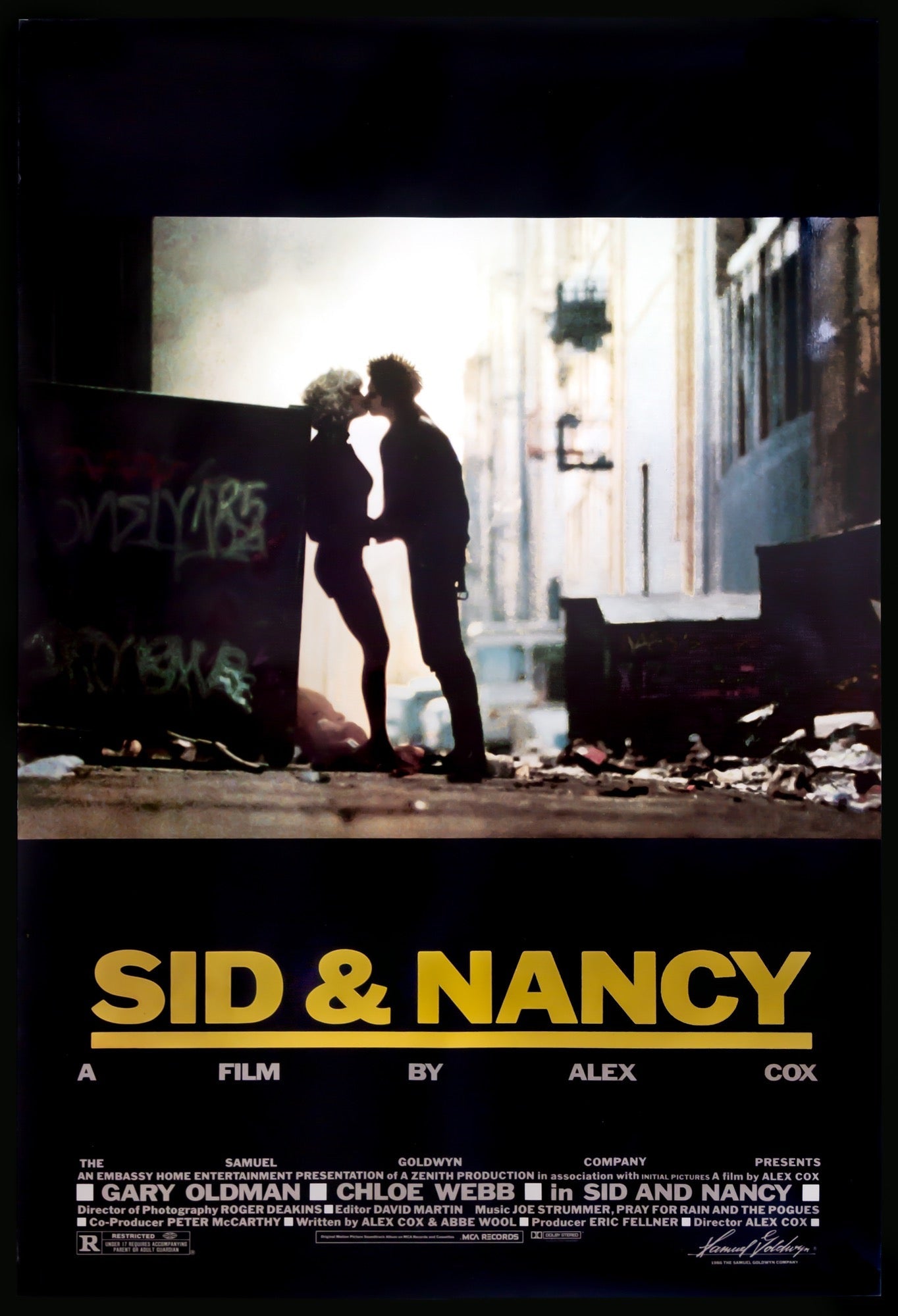 Sid y Nancy (1986) Póster de película original de una hoja