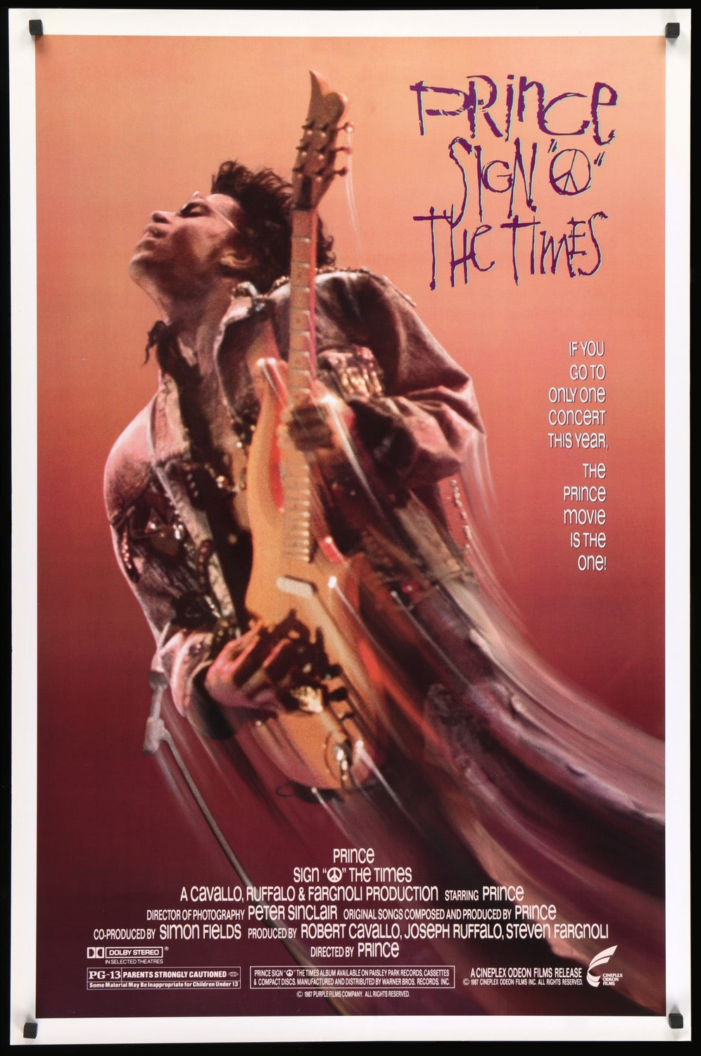 Sign &#39;o&#39; the Times (1987) original movie poster for sale at Original Film Art - Vintage Movie Posters