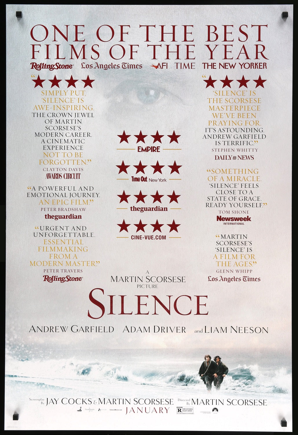 Silence (2016) original movie poster for sale at Original Film Art - Vintage Movie Posters