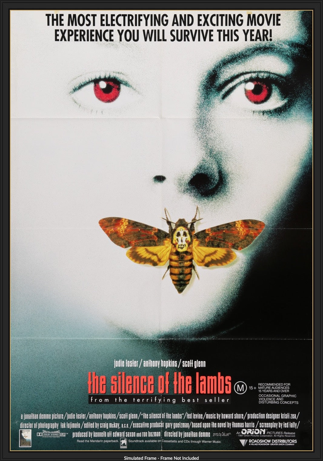 The Silence Of The Lambs 1991 Australian One Sheet Movie Poster the-silence-of-the-lambs-1991-australian-one-sheet-movie-poster
