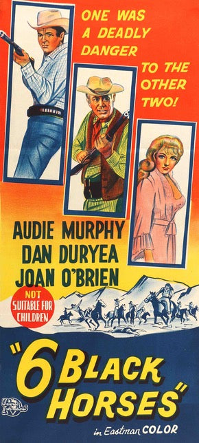 Six Black Horses (1962) original movie poster for sale at Original Film Art