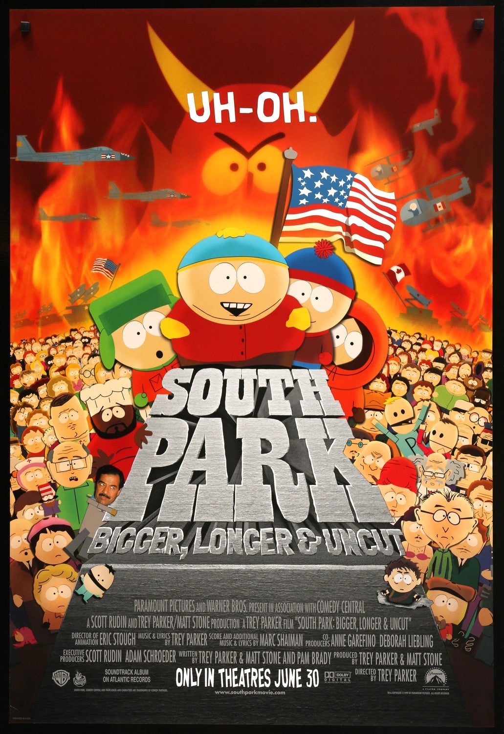 South Park: Bigger, Longer and Uncut (1999) original movie poster for sale at Original Film Art